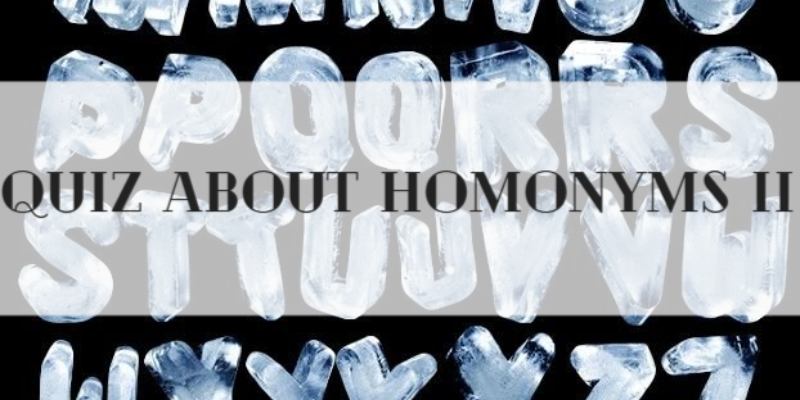 Quiz about homonyms II
