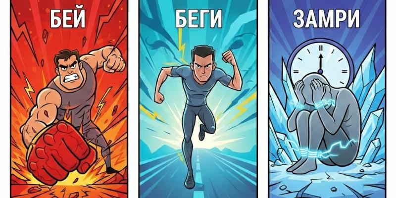 Бей, беги, замри: ваш тип реакции на стресс